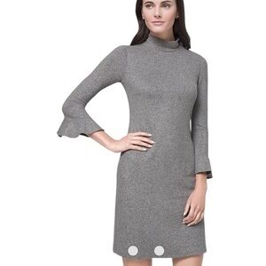 White House black market Cozy Shift Dress in gray